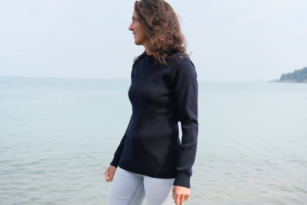 pull marin pure laine France, pull marin femme, pull breton, pull femme bleu marine