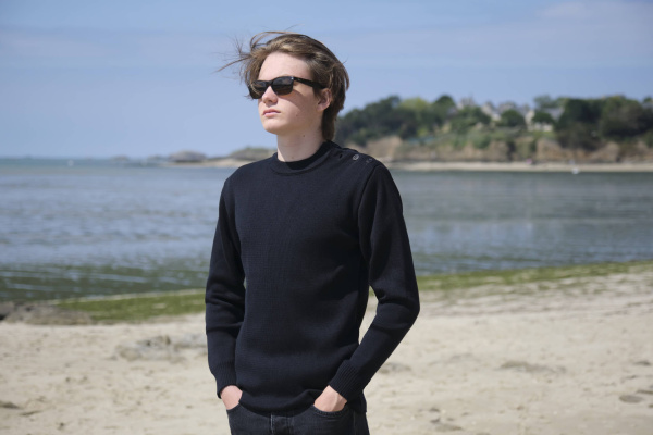 pull marin homme pull marin bleu noir pull marin laine mérinos pull marin fabriqué en bretagne