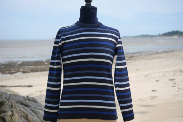 pull col rond femme rayé marinière bretagne pull à rayures occasion