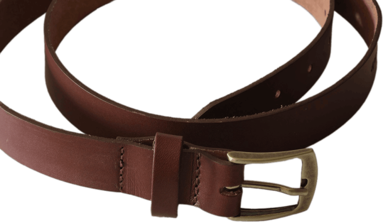 ceinture cuir légère marron boucle acier largeur 25 mm