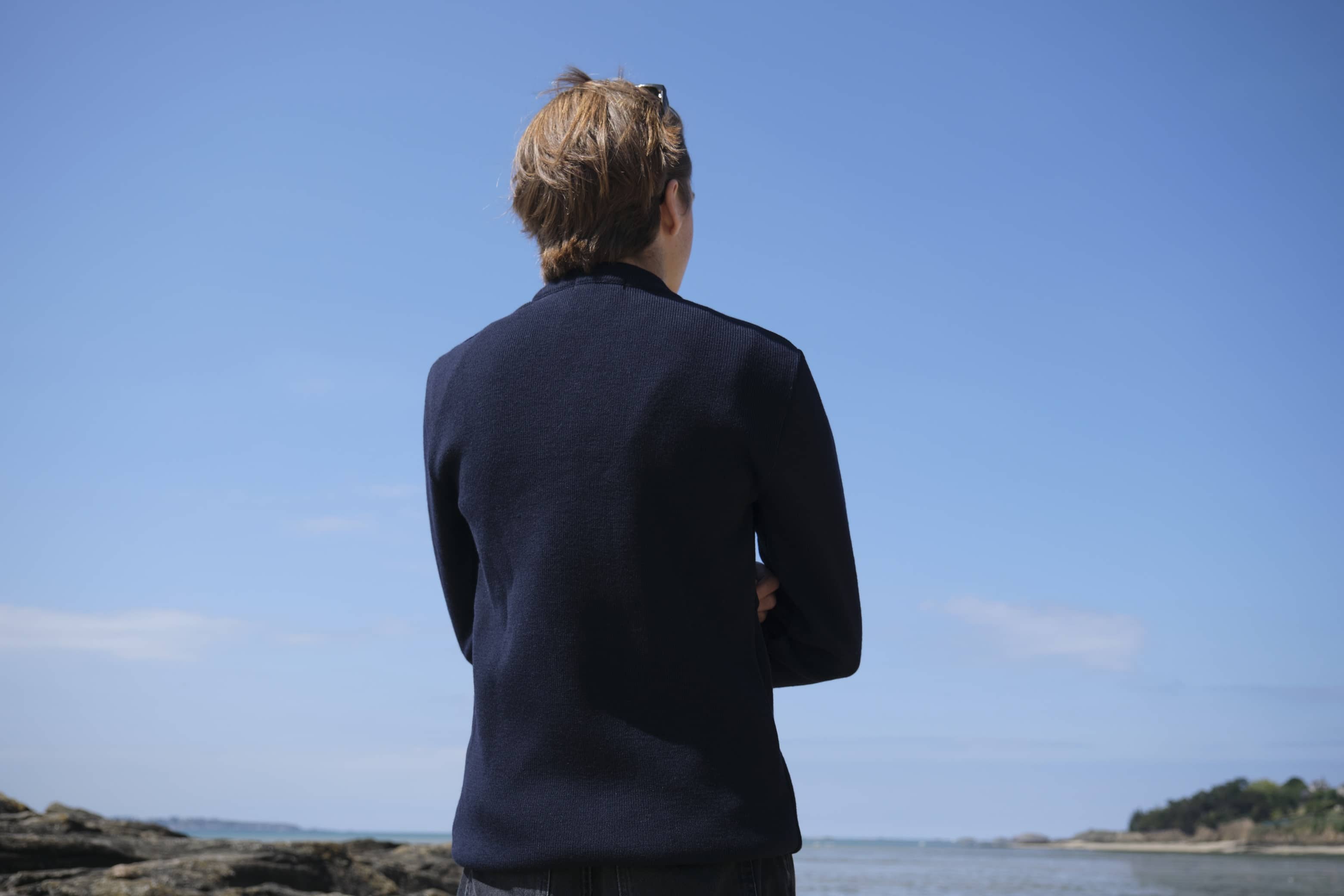 pull marin homme bleu marine fabriqué en bretagne